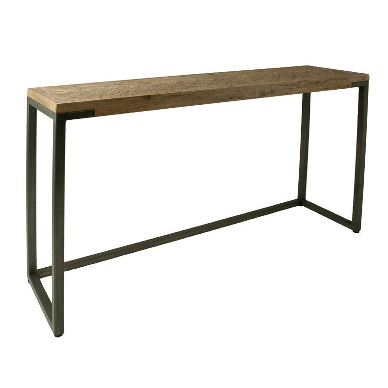 Poulin 116cm Solid Wood Top Console Table