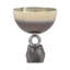 Bol décoratif moderne avec base sculpturale en métal et en aluminium et verre artisanal - pièce décorative contemporaine pour la décoration intérieure-1571940104