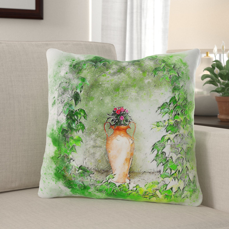 Housse et insert de coussin carré East Village, Microsuède, Intérieur