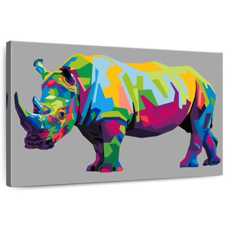 Pop Rhinoceros, 24" H x 36" W