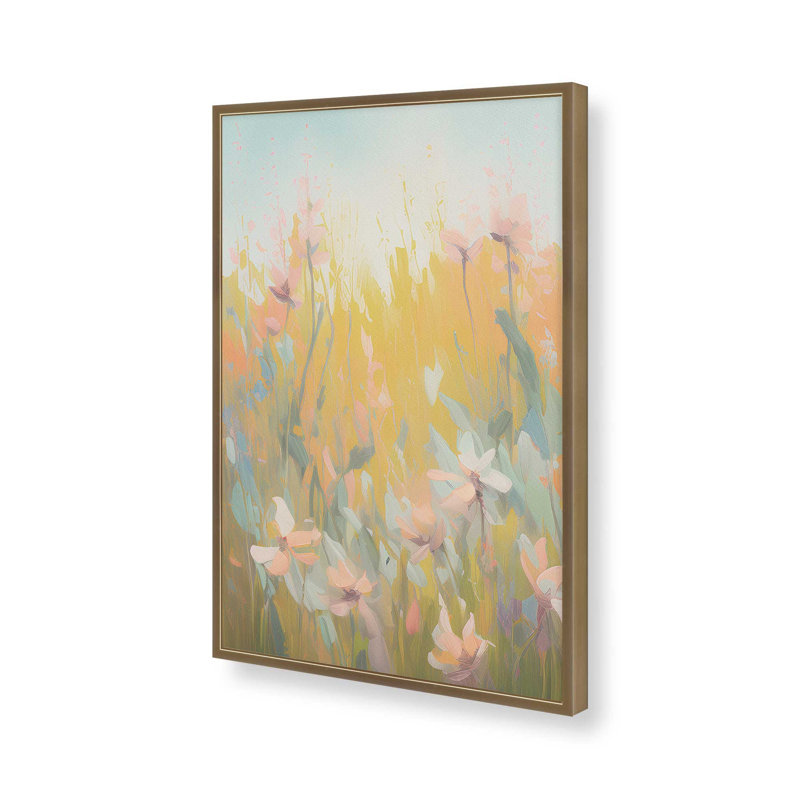 Symphony of Pastel Meadows II, impression dans un cadre argent poli, 10 po x 8 po, Or brossé, H 11,25 po x l 9,25 po