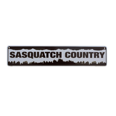 Metal Sasquatch Country Road Street Sign Rustic Cabin Bigfoot Bar Man Cave Home Wall Squatchin Decor