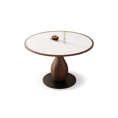 White Round Sintered Stone Dining table