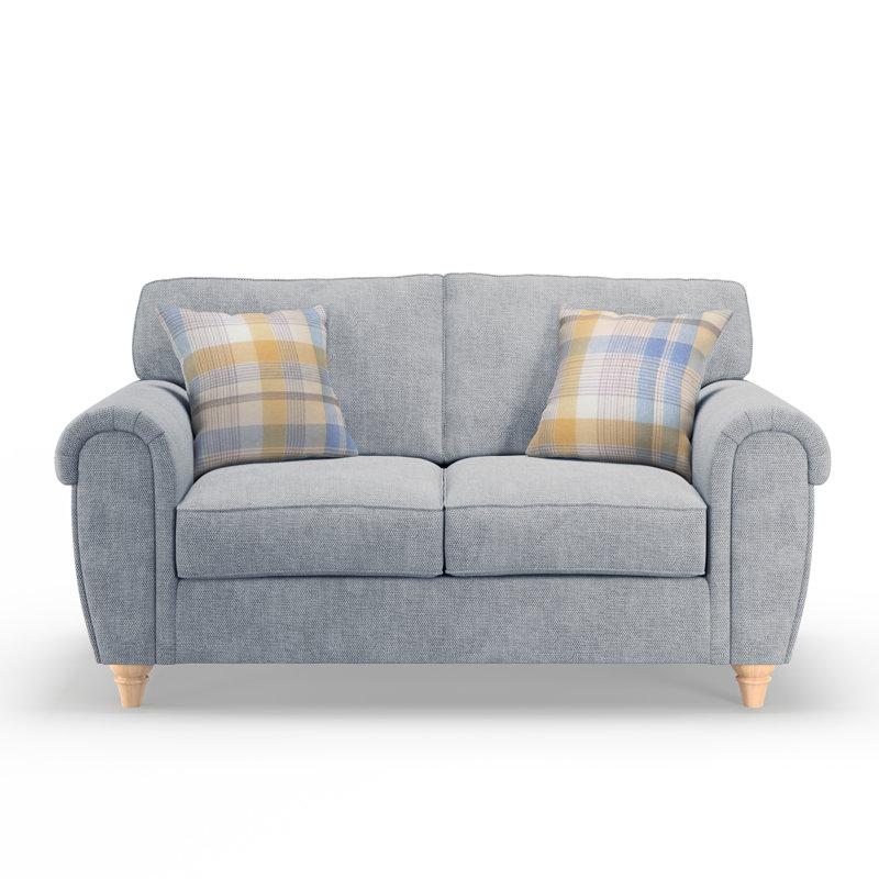 Vivo 2 Seater Round Arm Sofa, Blue