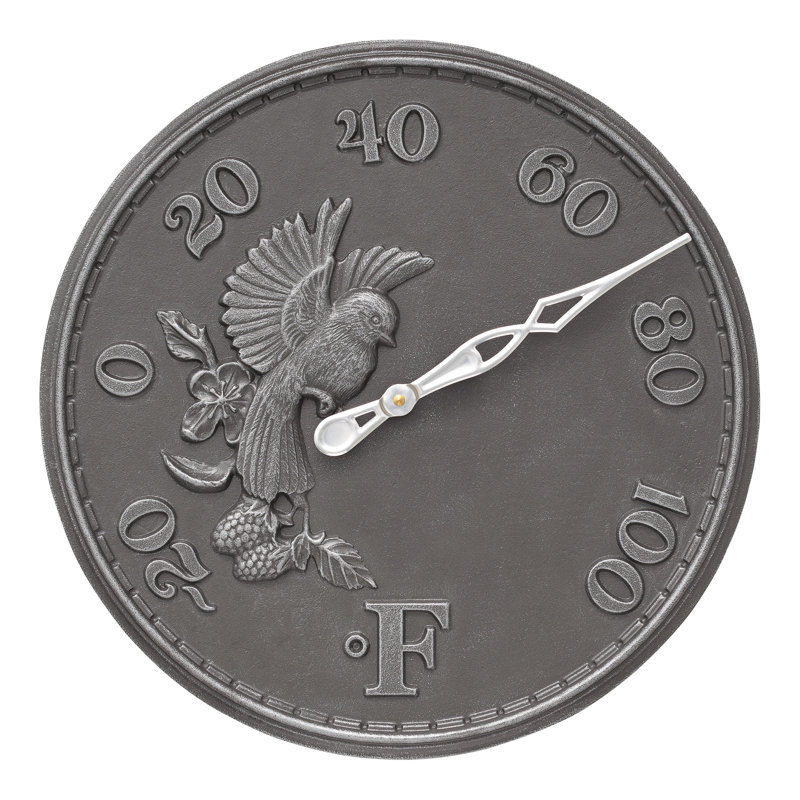 Thermomètre 16 po, Argent / étain