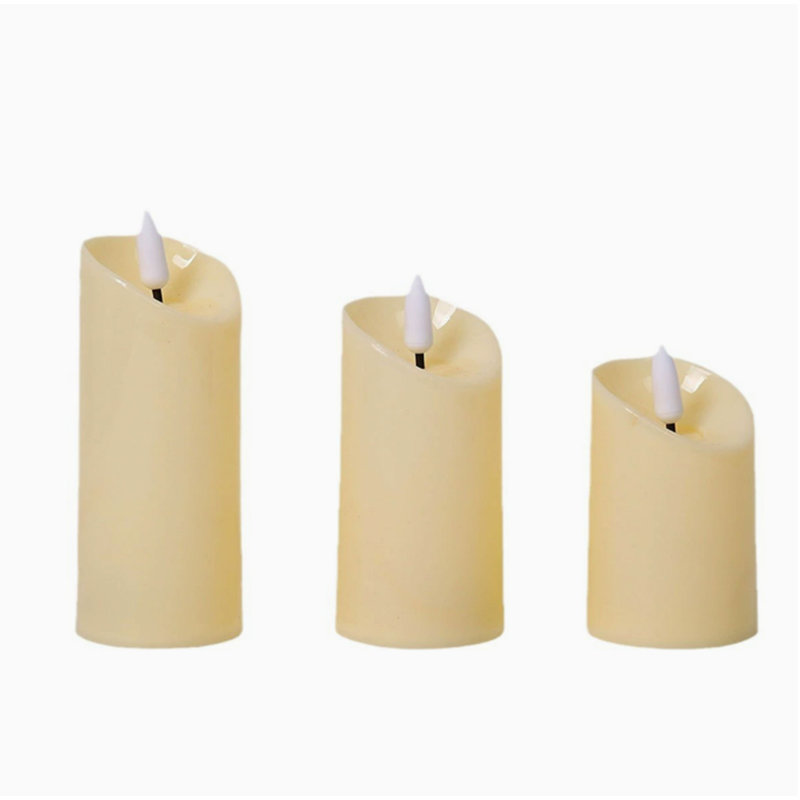 3-Pack Multi-functional Remote Flameless Candles (S/M/L)–Lively Realistic Flicker, Adjustable Timer & Brightness