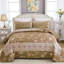 Ensemble de courtepointe 3 pièces à motif floral rose antique avec couvre-lit en microfibre douce et légère avec taies d'oreiller pour toutes les saisons-123121923-123121919