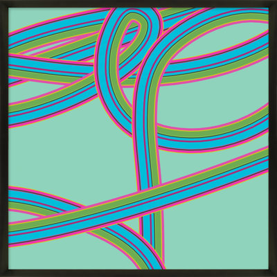 Turquoise Twist Print by Jacques Pilon