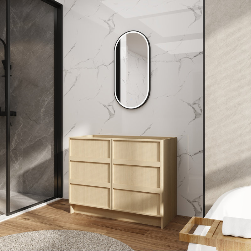 Base de meuble-lavabo autoportante 42 po avec rangement réglable, 42"