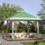 4m x 4m Pop Up Gazebo with Mosquito Net, Waterproof Double Roof Garden Shelter with Carry Bag-129604990
