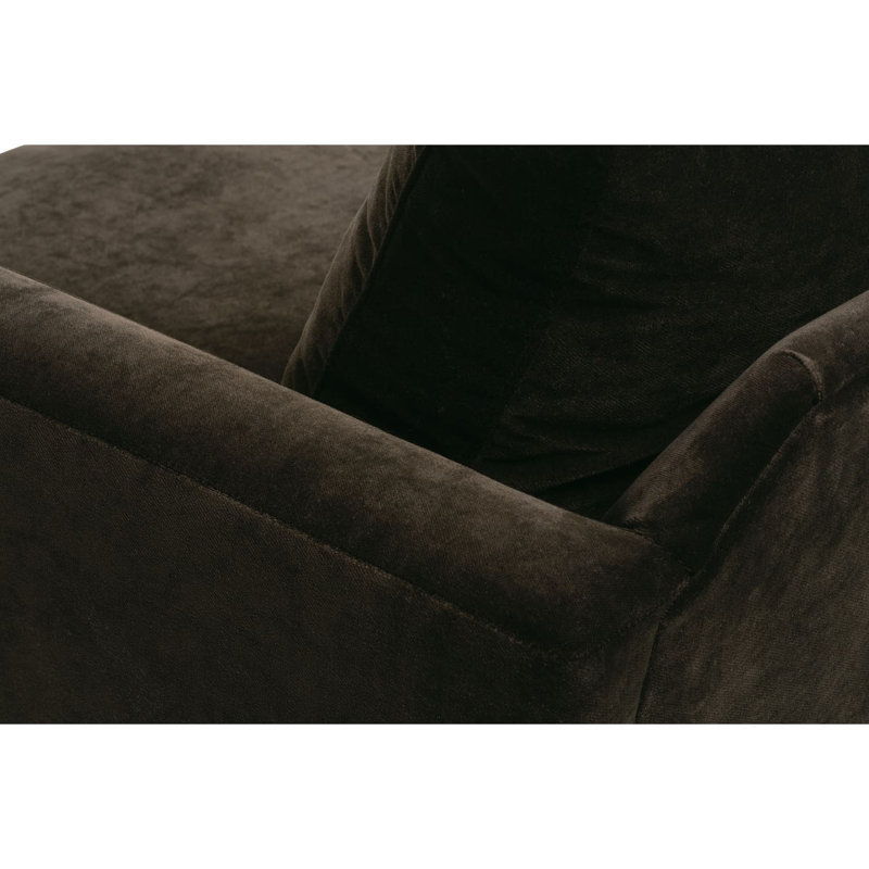 Allie Swivel Chair, Cocoa 100% Polyester, Gracious Living