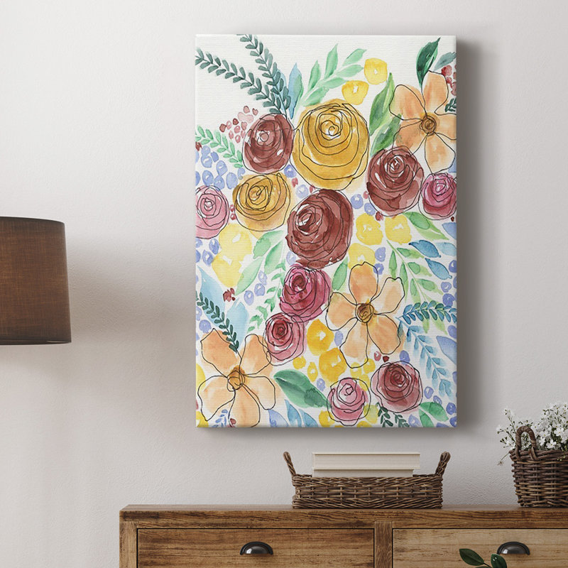 Flower Carousel II sur impression sur toile, H 12 po x l 8 po x P 1 po