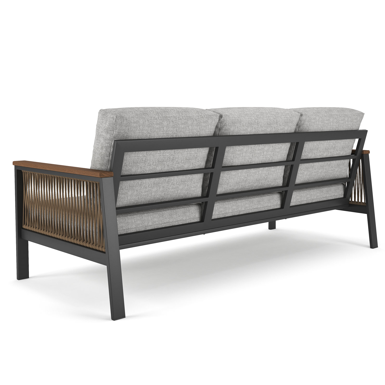 Townsend 80" Sunbrella® Patio Sofa, Canvas Granite Sunbrella® Canvas, Gray/Brown
