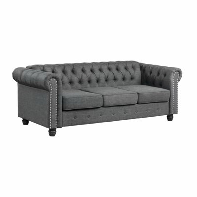 Perry 80" Rolled Arm Chesterfield Sofa