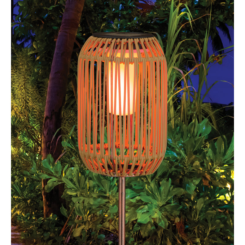 Wicker Solar Stake - Cylinder