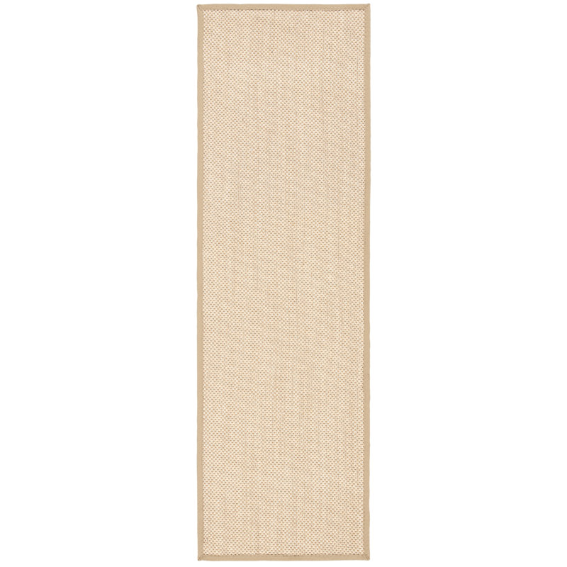 Benevides Natural Fiber Sisal Pile Solid Color Rug, Runner 2'6" x 8'