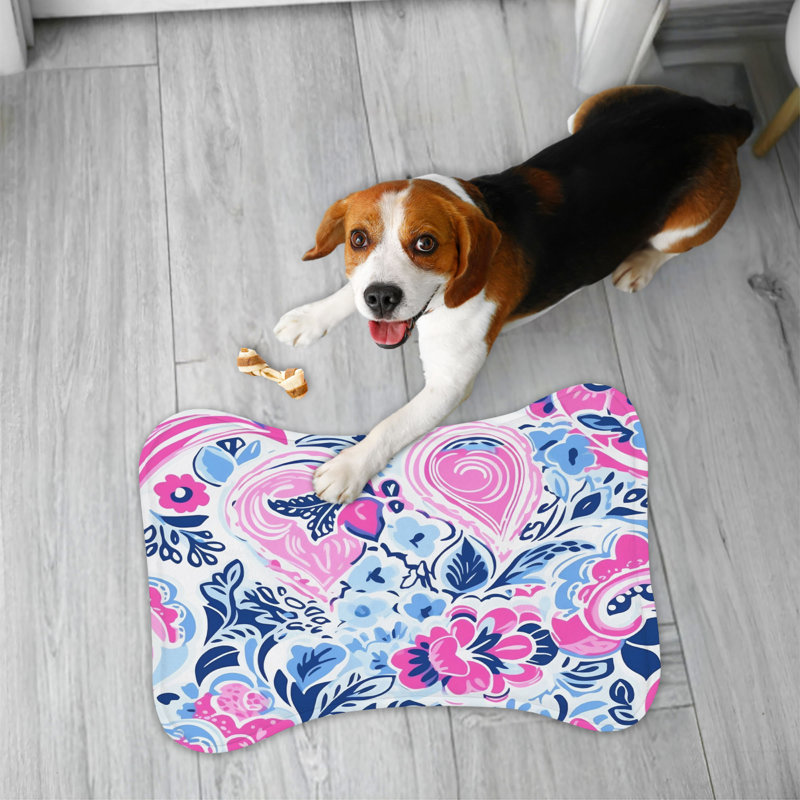 Élégants motifs BCBG - tapis d'alimentation en os 1 pièce, Petit (14 po)