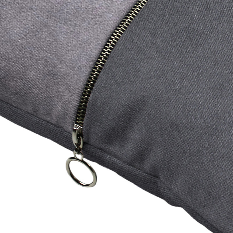 Rectangular Throw Pillow Cover, Grey/Charcoal