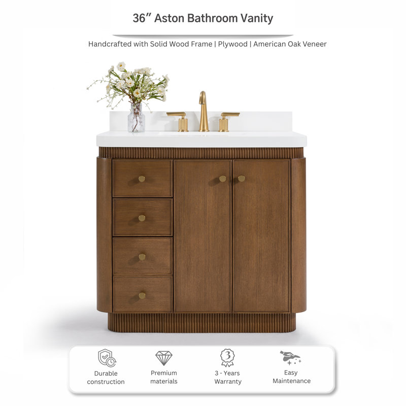 Ensemble de meuble-lavabo 36 po Aston, Chestnut Oak, 36 po
