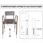 Essex Height Adjustable Commode Chair Brown