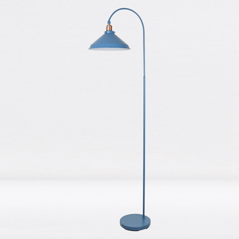 Grabowski 166cm LED Arched Floor Lamp, Mirage Blue, Mirage Blue