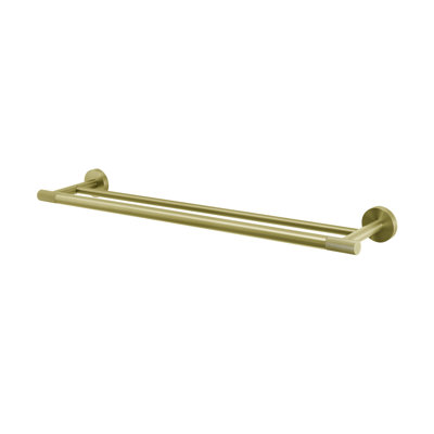 Avallon 24" Double Towel Bar In Brushed Gold