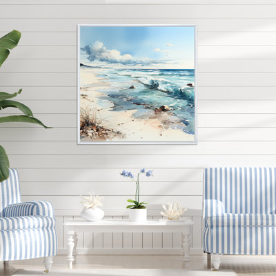 «Ocean Charm In Winter I», art mural océanique pour le salon