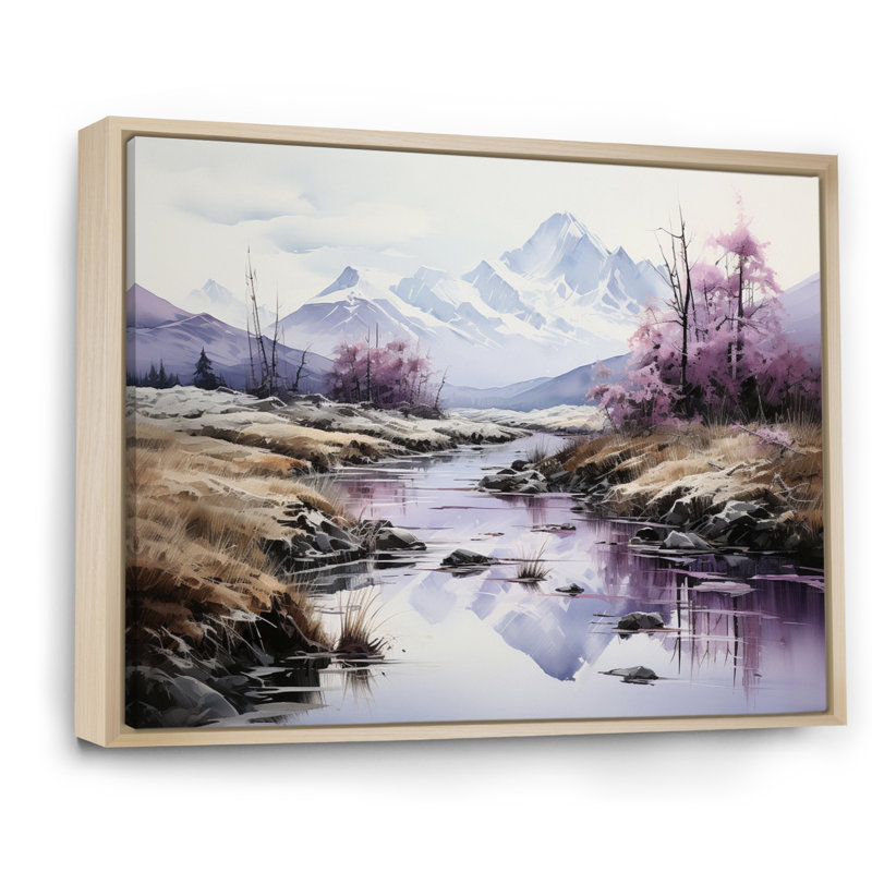 " Alaska Arctic Reflections ", 24" H x 32" W x 1" D, Natural Floater Framed