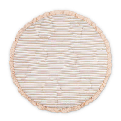 Violet Floral Ruffle Quilted Baby Play Mat