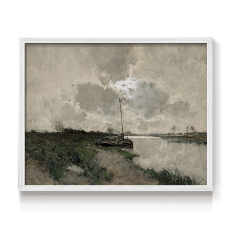 Paysages rétro-CCXCVI-impression encadrée - réaménageable, H 8 po x l 10 po, Blanc