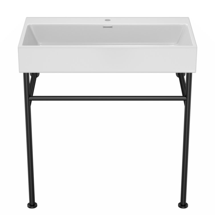 Myhomekeepers 17'' Ceramic Rectangular Bathroom Sink