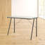 Lalani Glass Top Metal Base Writing Desk