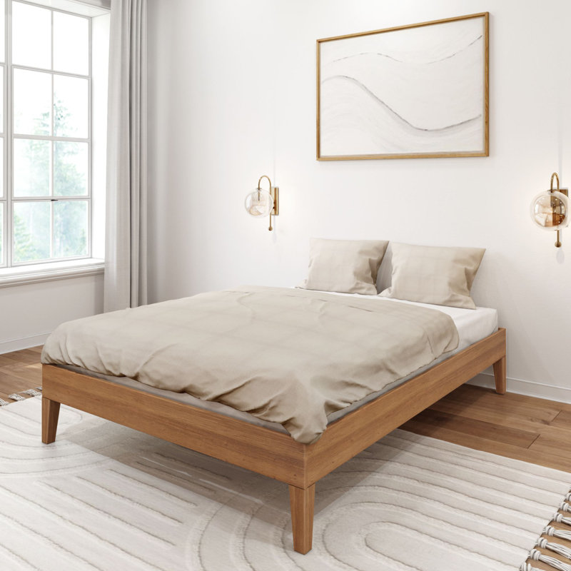 Arikah Solid Wood Bed, Matte Pecan, Full