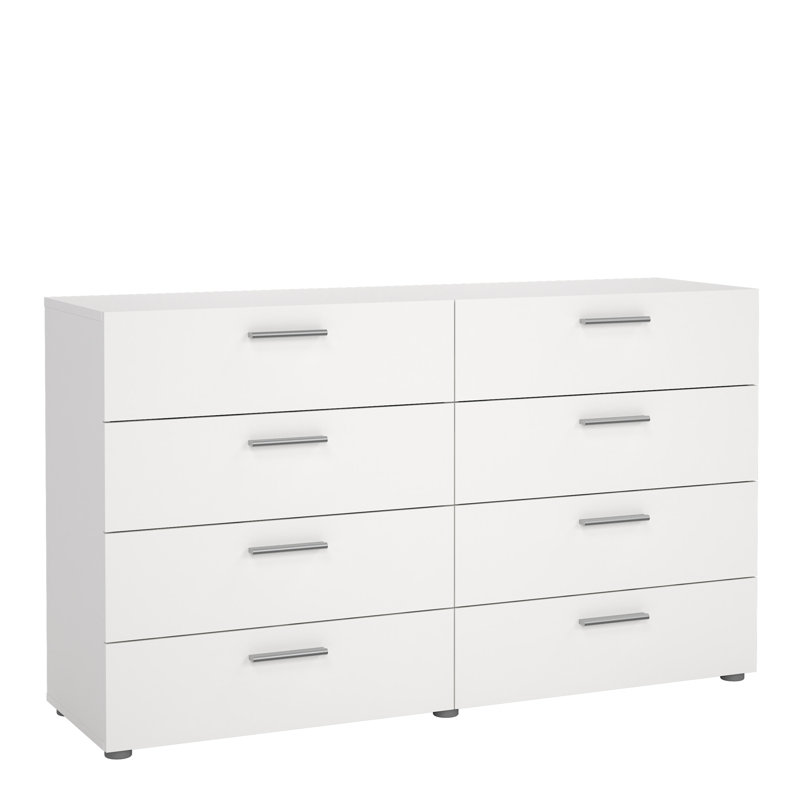 Benyard 140cm W 8 - Drawer Chest of Drawers, White