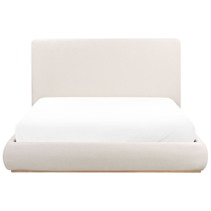 Ottoman Bed Fabric CAMPAGNE 200 cm, Beige, European Kingsize (160 x 200 cm)