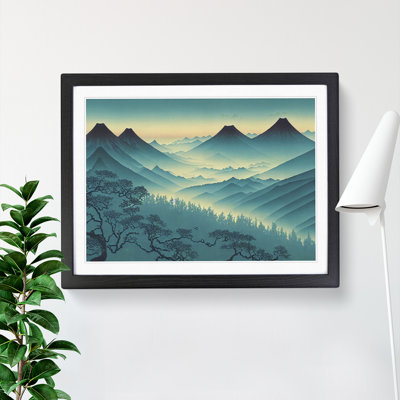 Japanese Forest Mountains - Single Picture Frame Print