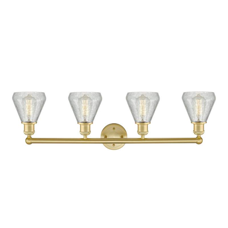 Éclairage pour meuble-lavabo 4 lumières Petronille, Or satiné