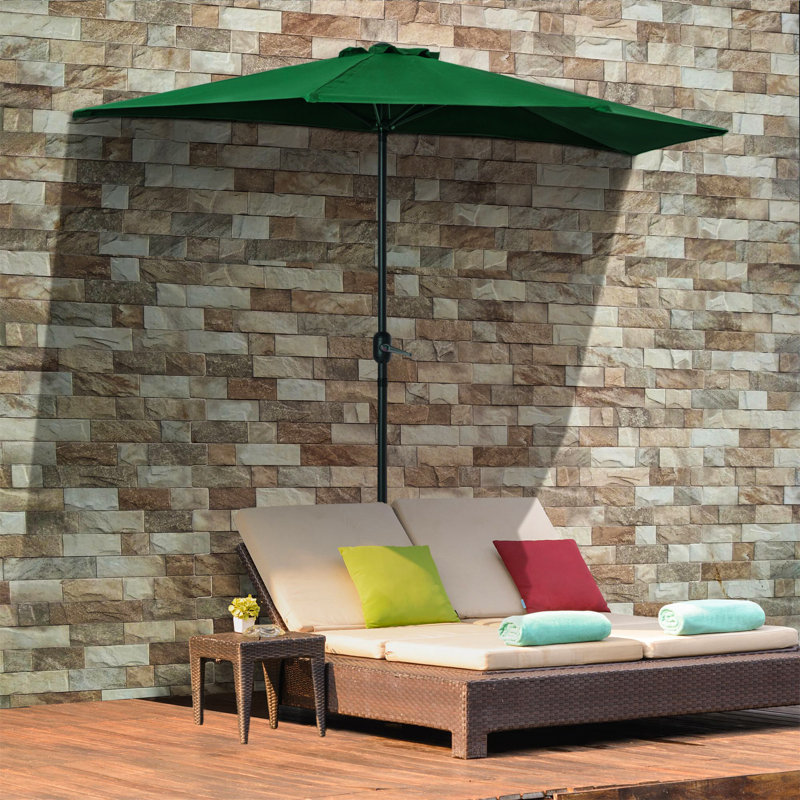 Brunn 293cm Balcony Parasol, Green