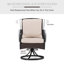 Ensemble de 4 chaises de patio pivotantes