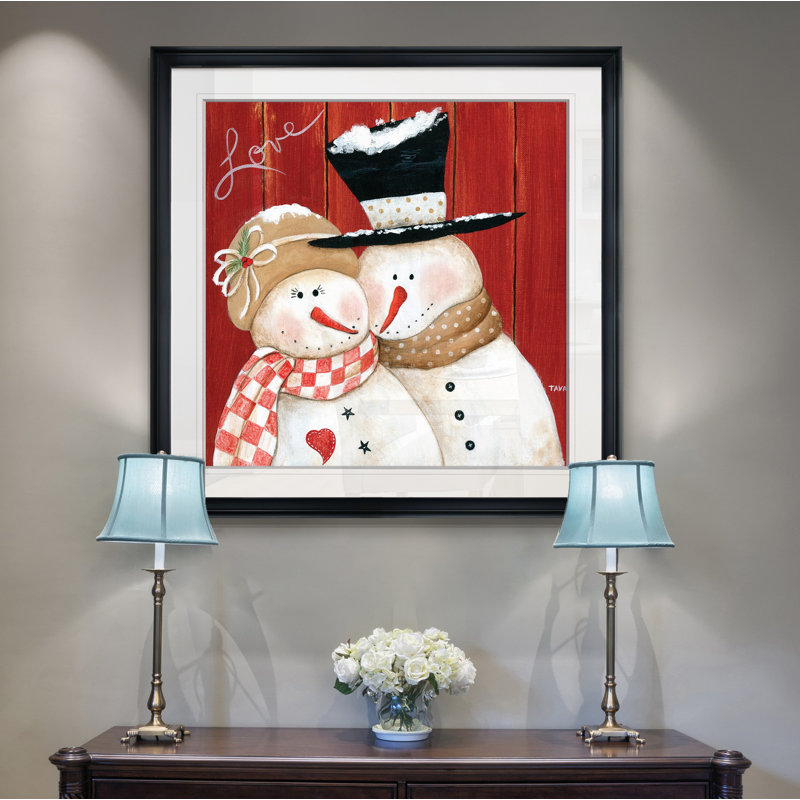 « frosty love », peinture, H 16 po x l 16 po x P 1,5 po, Cadre noir