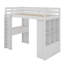 Lit mezzanine double avec grandes tablettes, bureau et lumière DEL-753689438