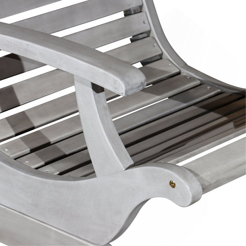 Chaise en bois d'eucalyptus, gris argenté