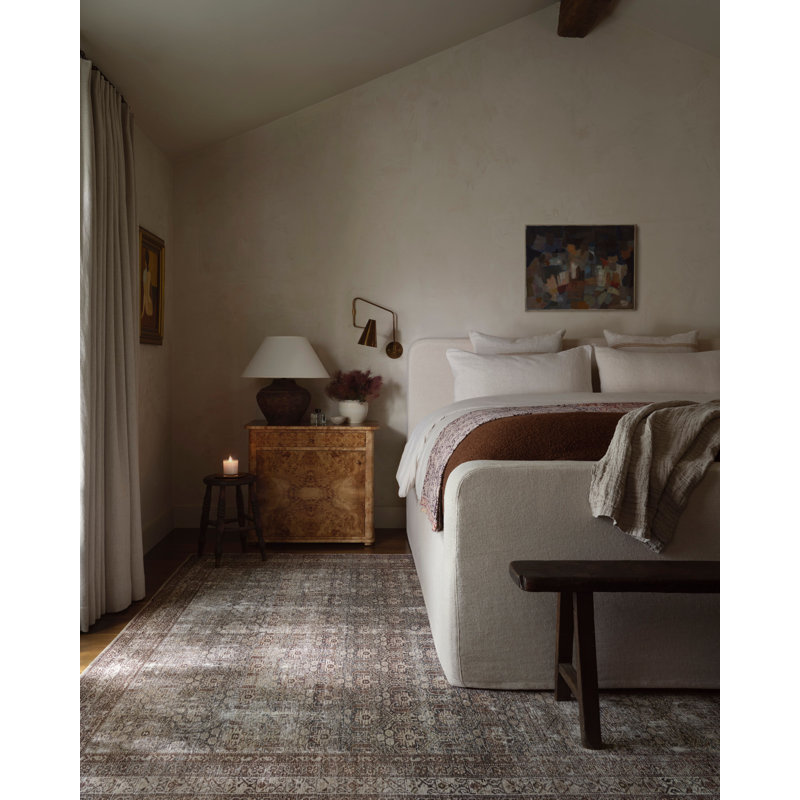 Georgie Moss and Bark 10' x 14' Wool Blend Area Rug