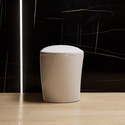 Extended Smart Toilet With Built-In Bidet, Tankless Bathroom Design, Auto Open/Close Seat, Foot Kick Function, LED Display, Night Light, Warm Water And Dryer, White.
