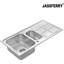 Marlow Home Co. Argelio 500mm W Double Bowl Stainless Steel Drop-In Kitchen Sink with 2 Faucet Holes