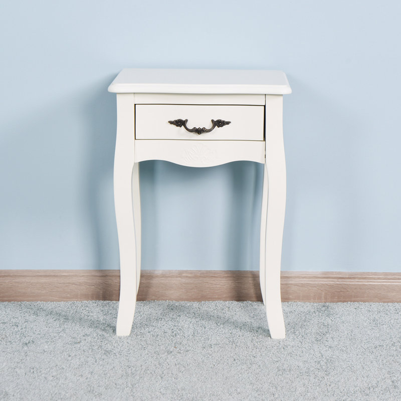 Living Room Floor-standing Storage Table with a Drawer, 4 Curved Legs