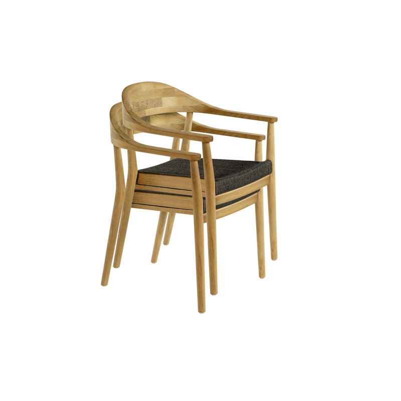 Copenhagen Outdoor Teak Dining Armchair, No Cushion