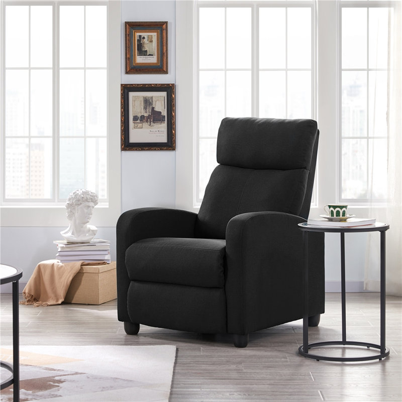 Mcghee 27" Wide Recliners, Black Polyester
