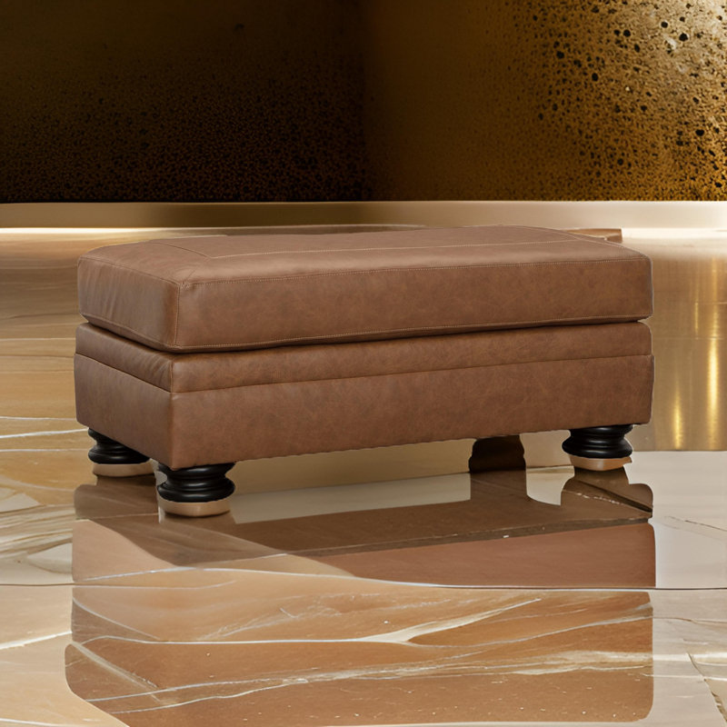 Banc en cuir véritable Aida