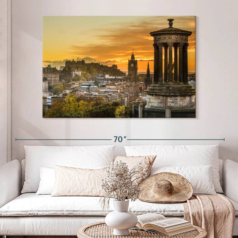 Rorry Sunset Over Edinburgh, 34" H x 51" W